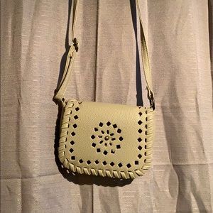 Small gray single pocket shoulder bag